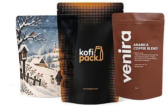 Tři doypack sáčky s potiskem